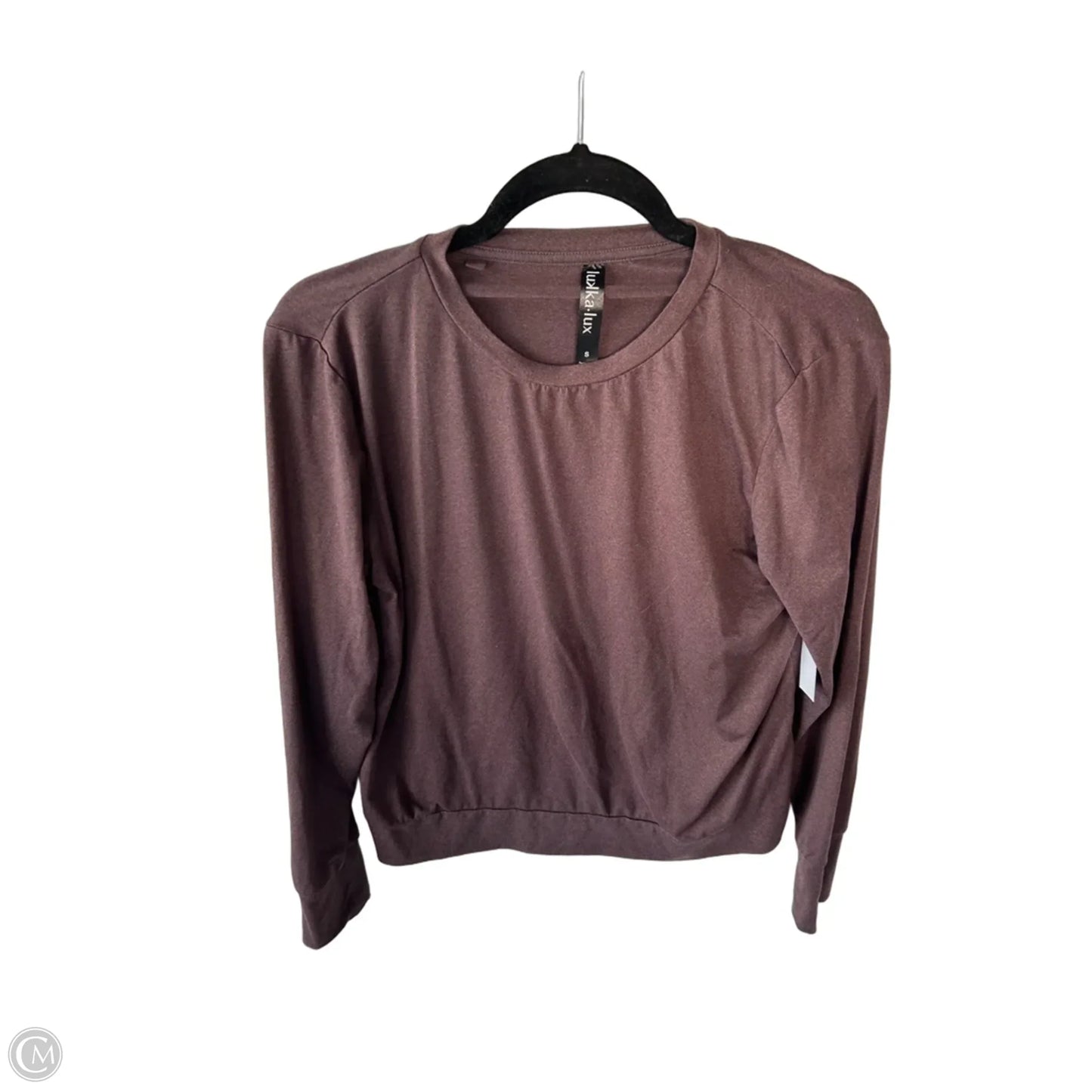 Top Long Sleeve By Lukka In Brown, Size: S