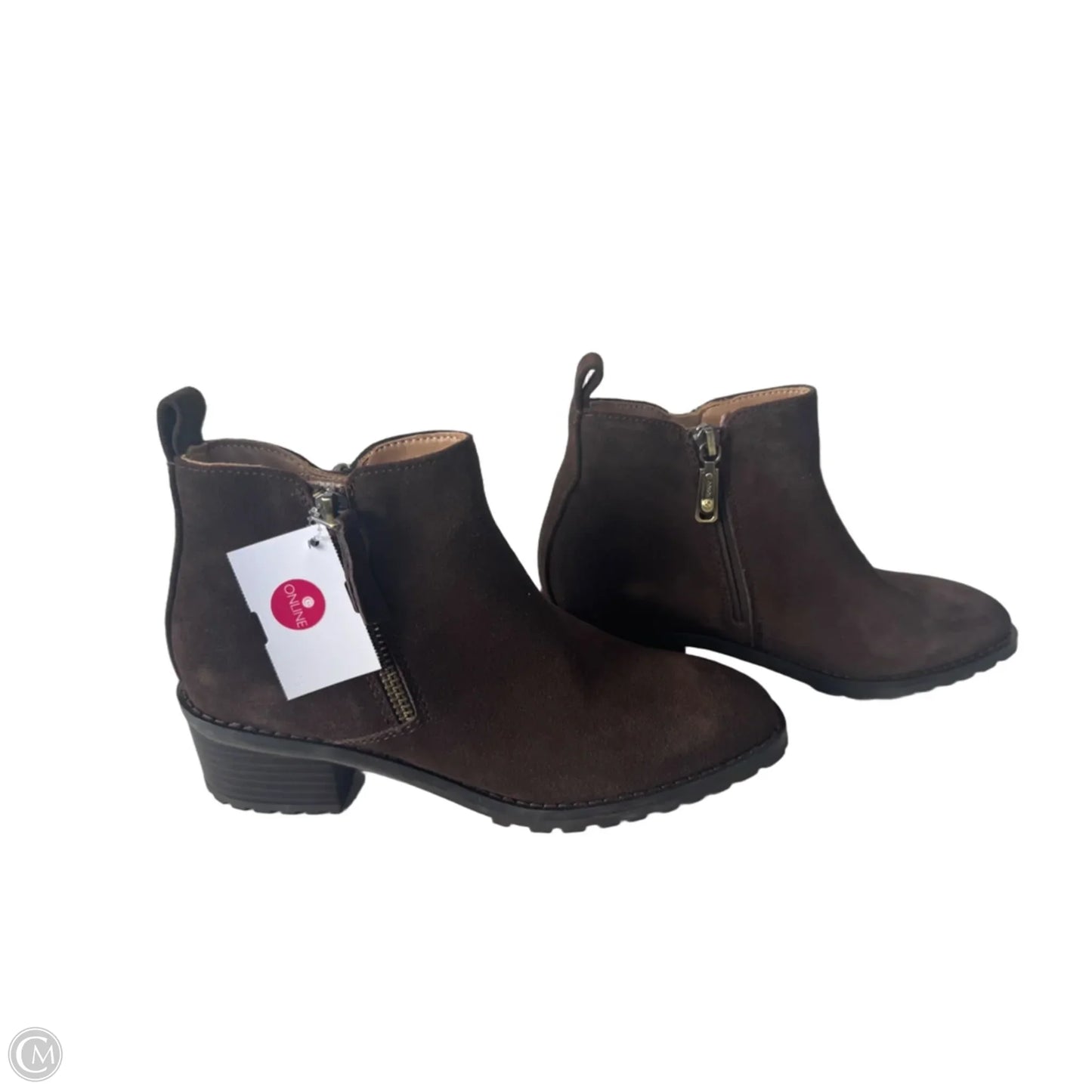 Boots Ankle Heels By Blondo In Brown, Size: 6