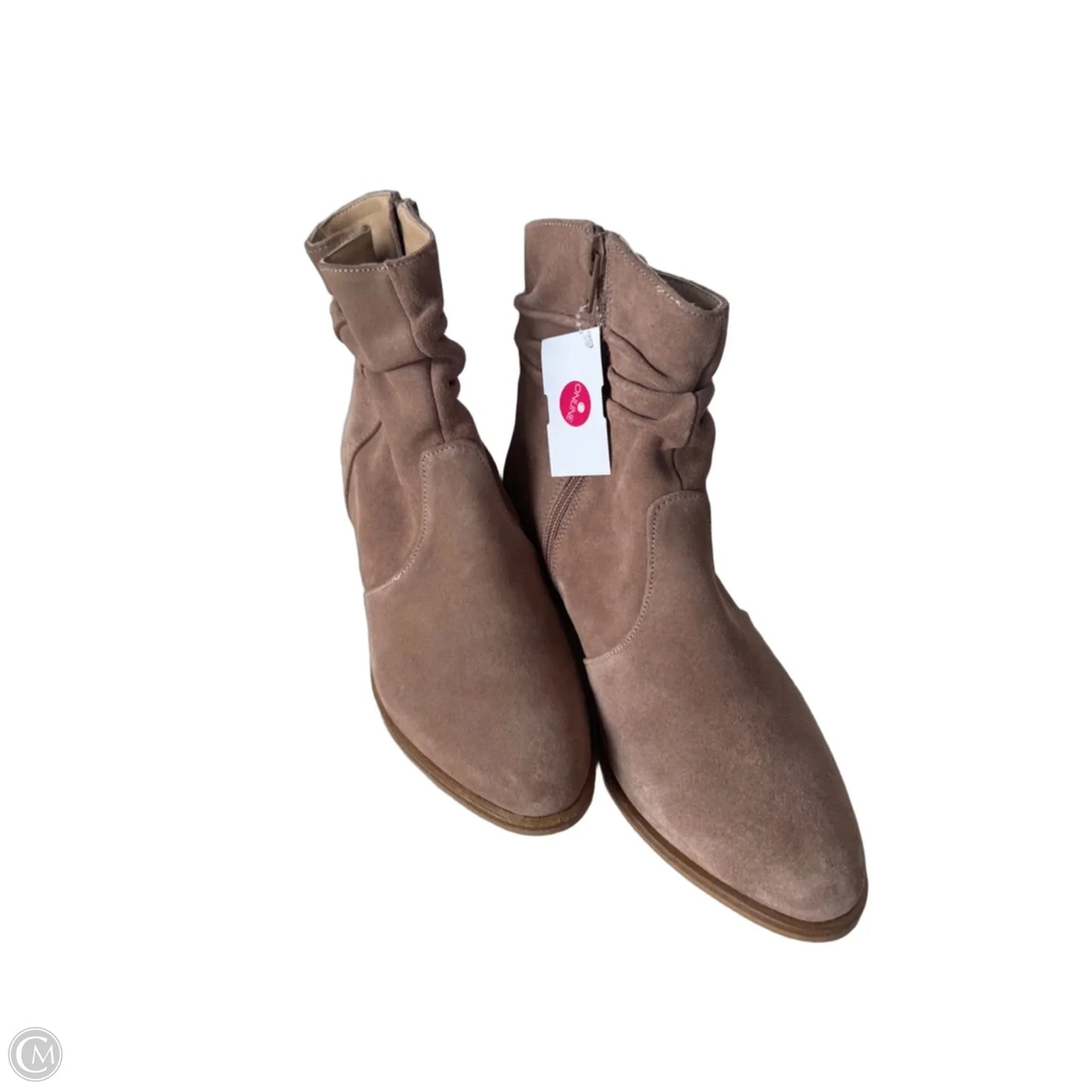 Boots Ankle Heels By Anthropologie In Tan, Size: 6.5