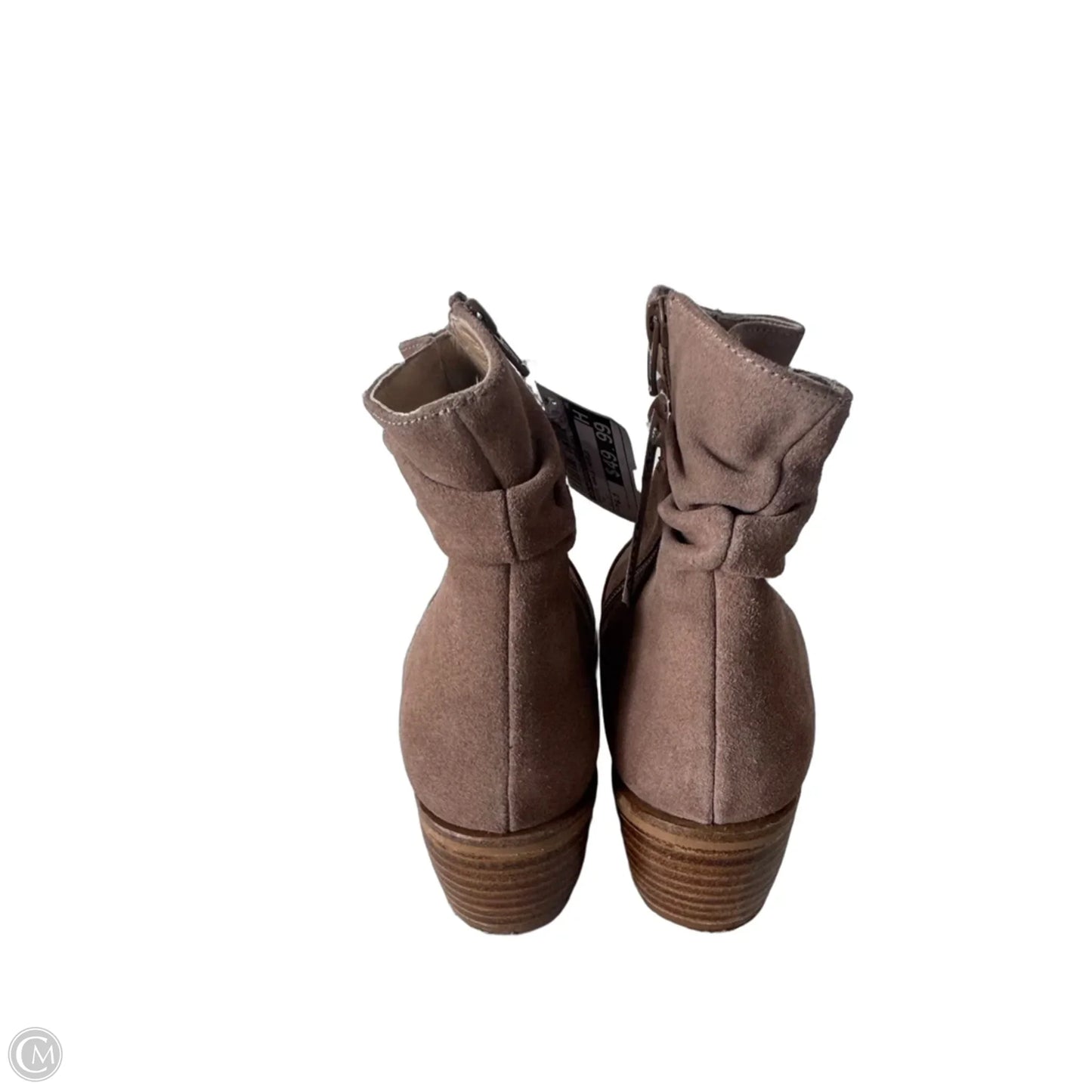 Boots Ankle Heels By Anthropologie In Tan, Size: 6.5