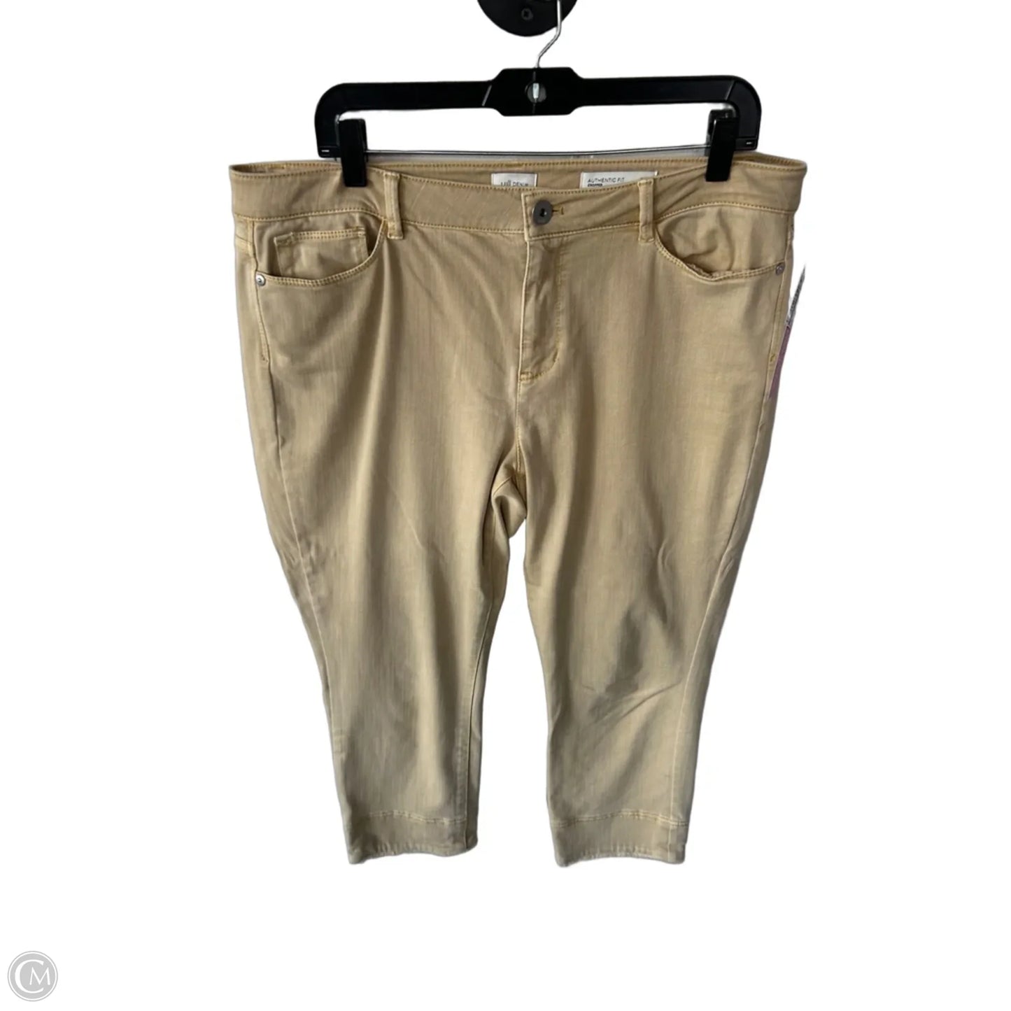 Jeans Cropped By J. Jill In Yellow Denim, Size: 14
