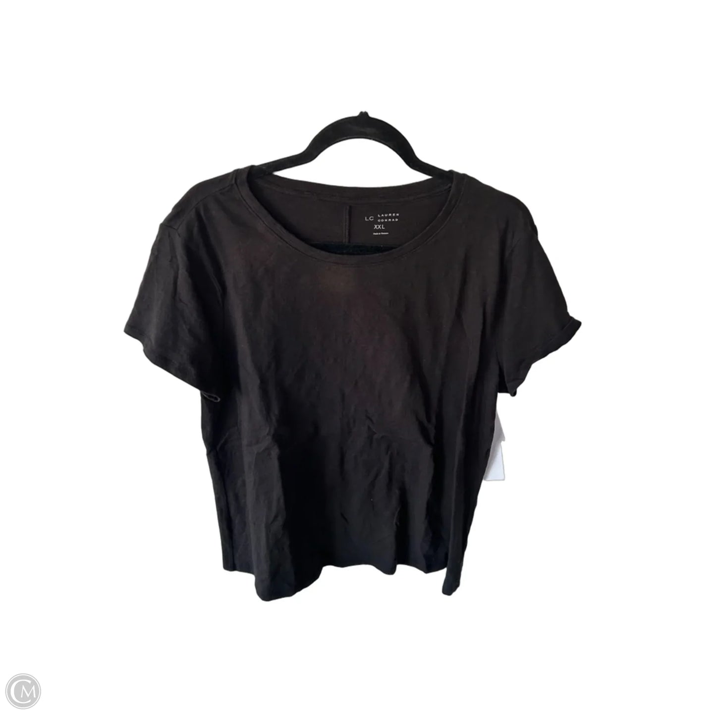 Top Short Sleeve Basic By Lc Lauren Conrad In Black, Size: Xxl