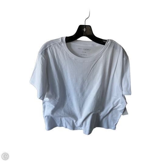 Top Short Sleeve Basic By Free Assembly In White, Size: Xl