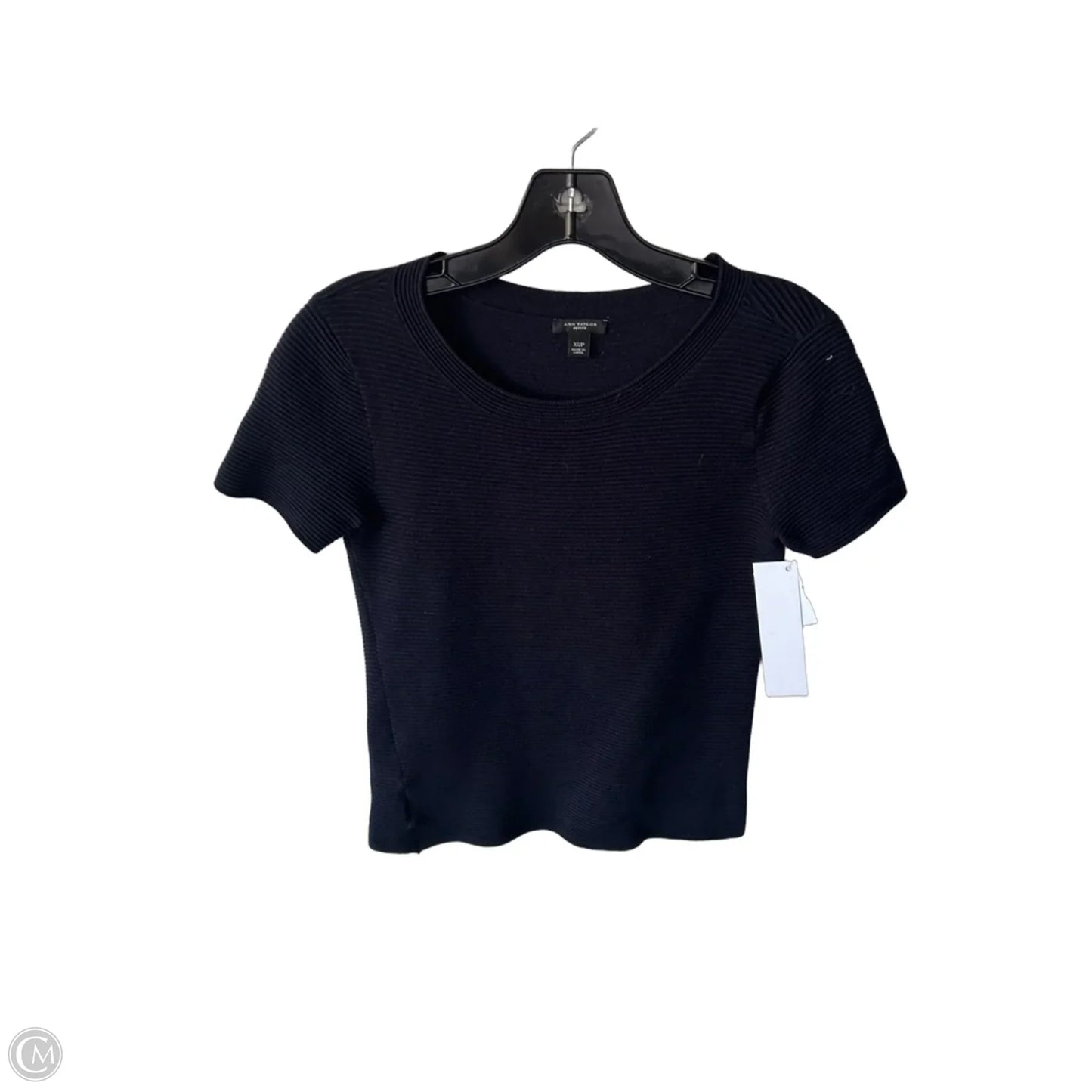 Sweater Short Sleeve By Ann Taylor In Black, Size: Xsp