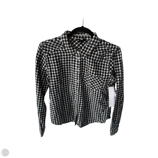 Top Long Sleeve By Paige In Black & White, Size: M