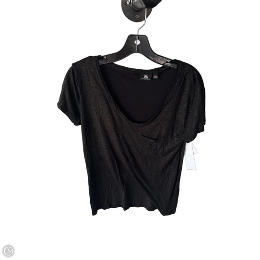 Top Short Sleeve By Rock And Republic In Black & Gold, Size: Xs