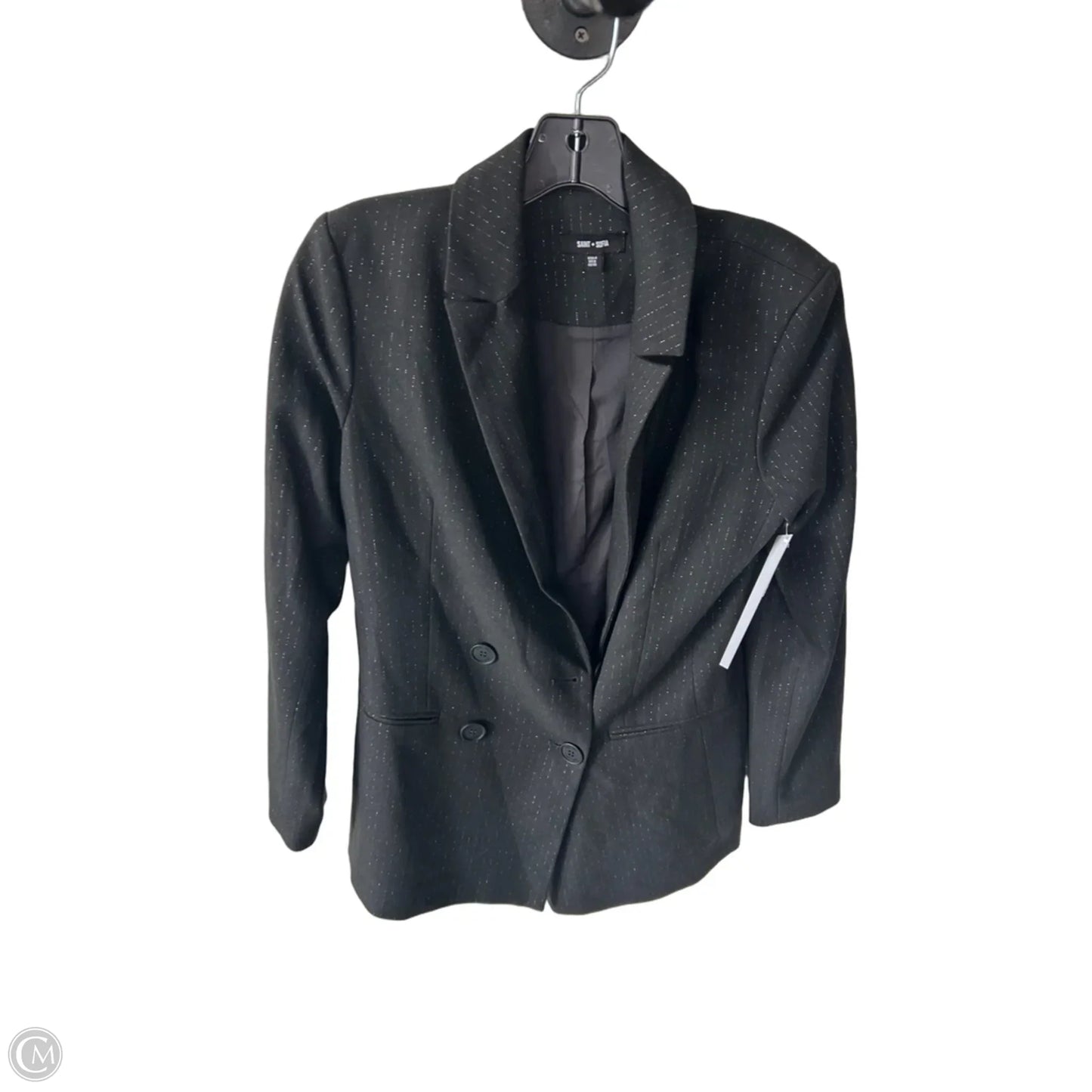 Blazer By Cmb In Black & Silver, Size: S