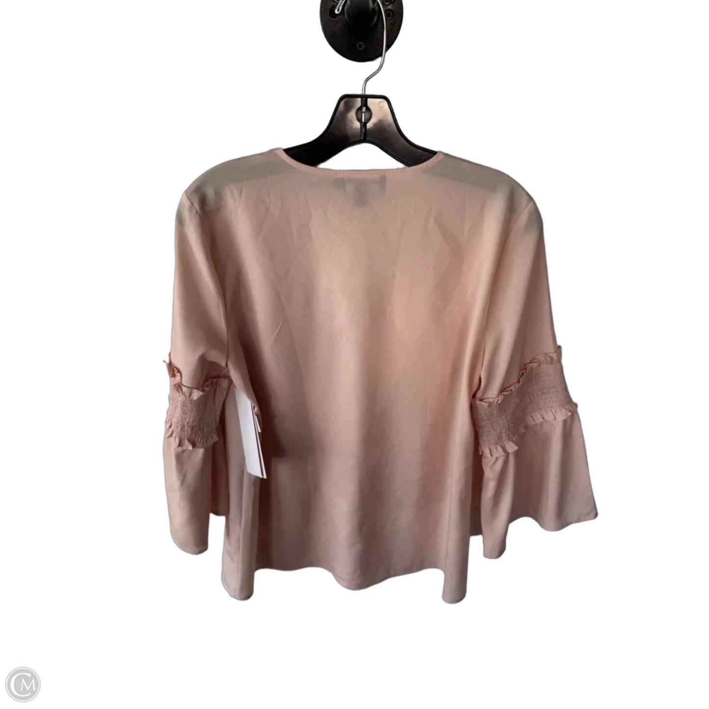 Top 3/4 Sleeve Designer By Karl Lagerfeld In Pink, Size: S