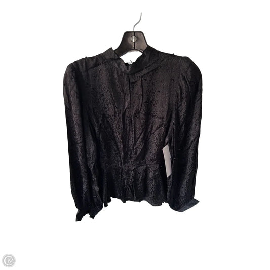 Top Long Sleeve By Top Shop In Black, Size: M