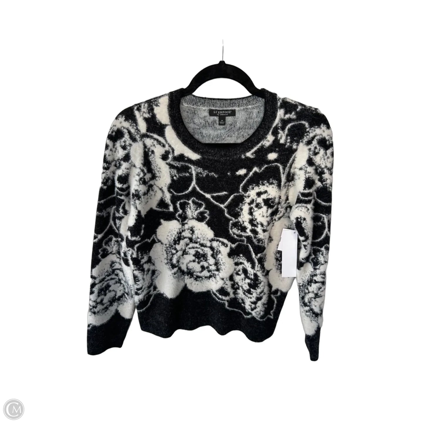 Sweater By Liverpool In Black & White, Size: M