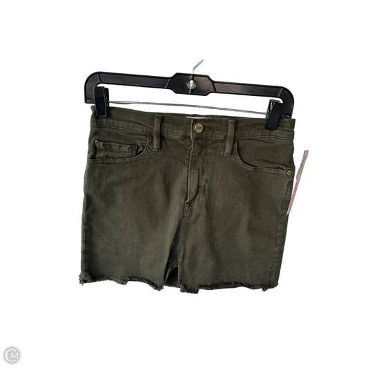 Skirt Mini & Short By Frame In Green Denim, Size: 2