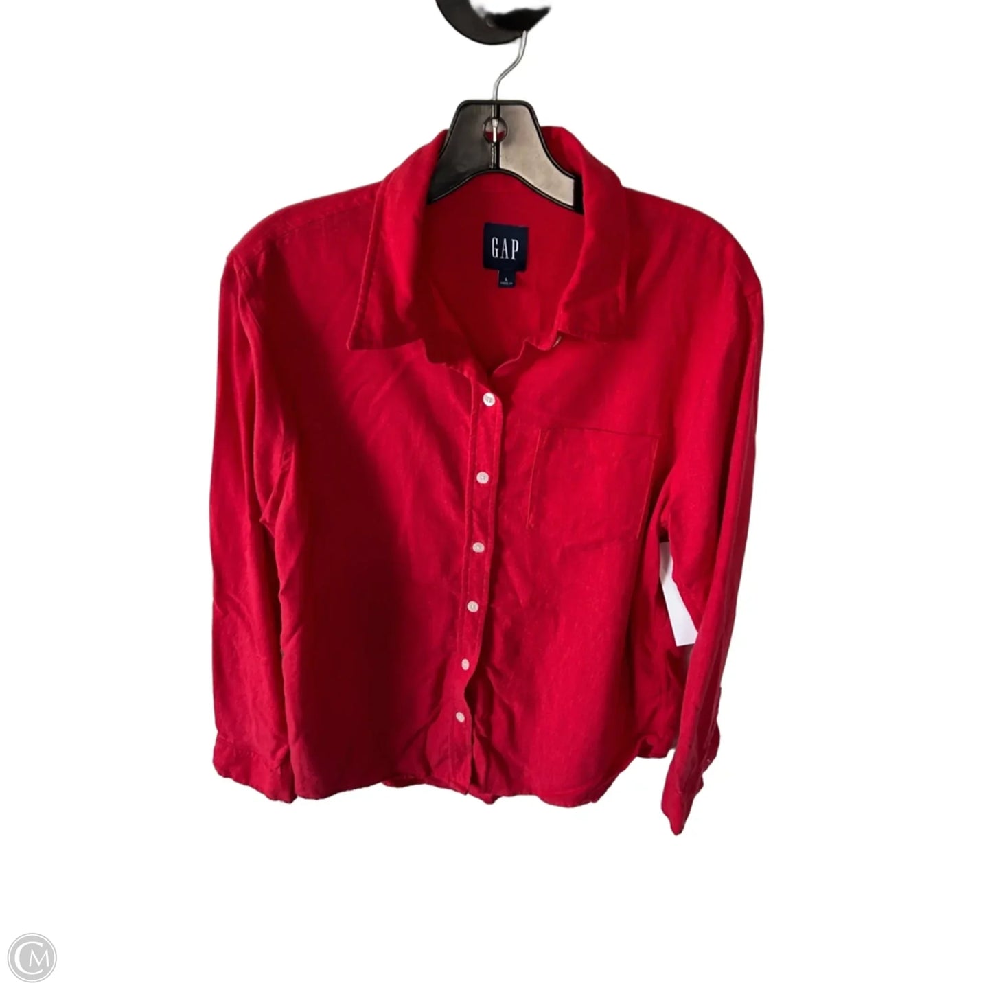Top Long Sleeve By Gap In Red, Size: L