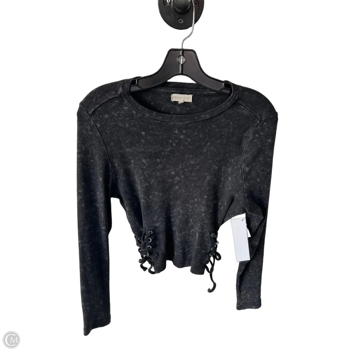 Top Long Sleeve By Gilded Intent In Grey, Size: S