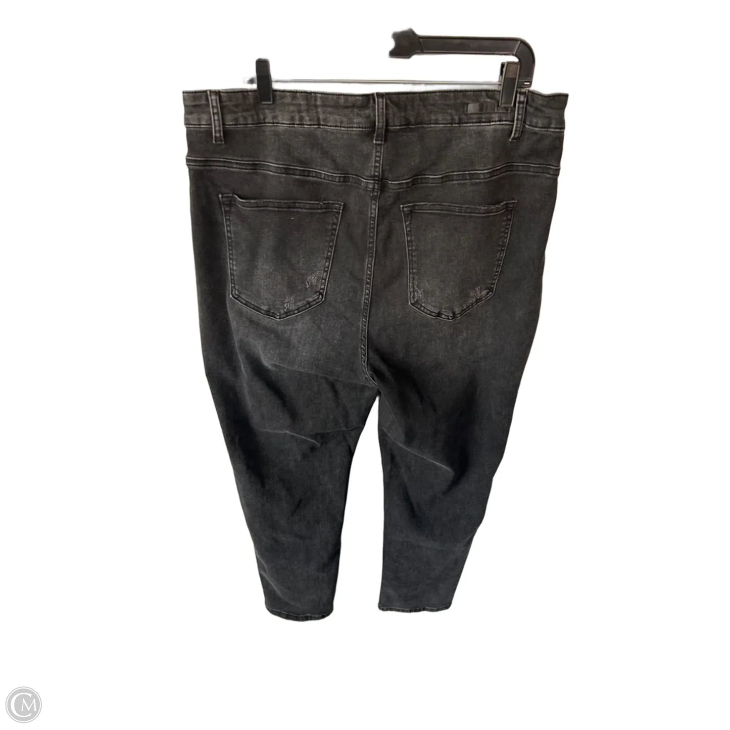 Jeans Straight By Risen In Black Denim, Size: 22