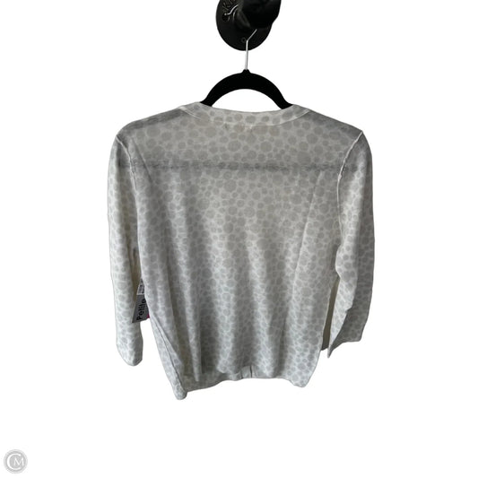 Sweater Cardigan By Caslon In Grey & White, Size: Lp