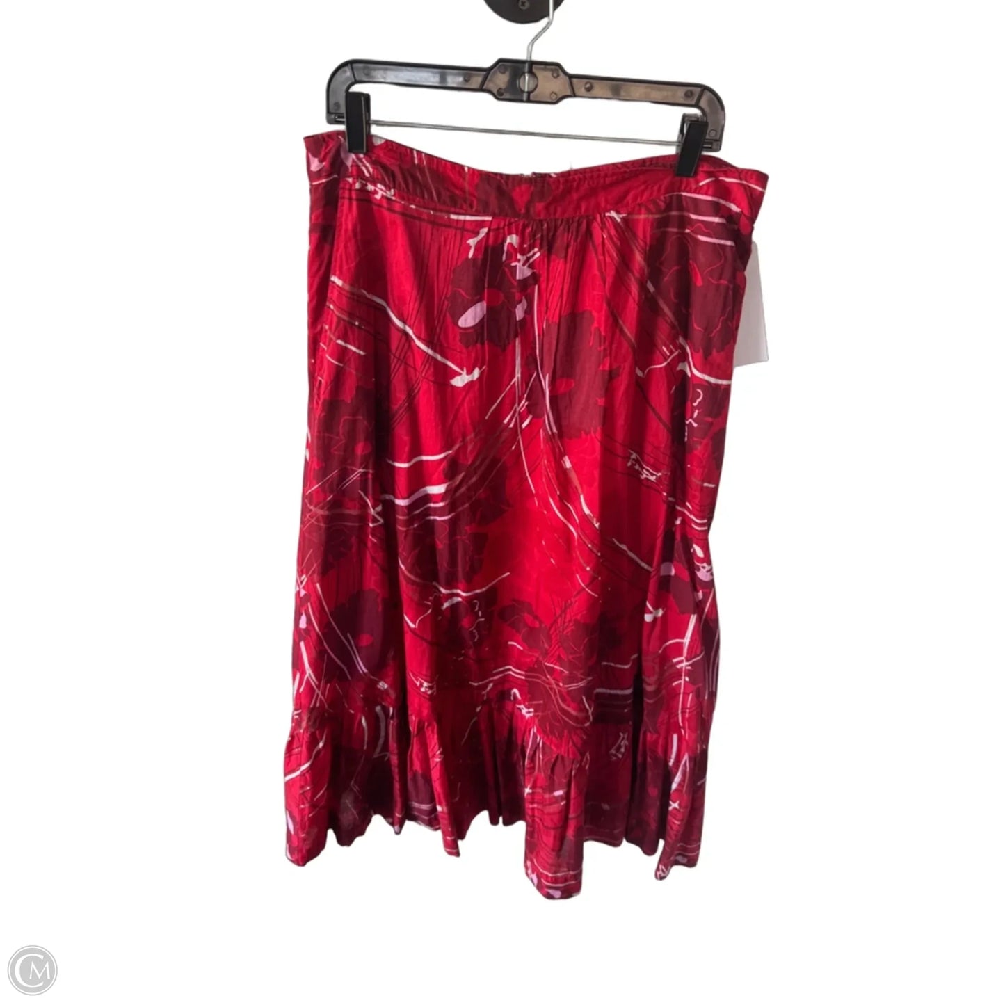 Skirt Maxi By Limited In Red & White, Size: L