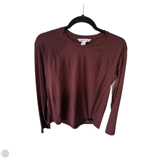 Athletic Top Long Sleeve Crewneck By Athleta In Brown, Size: Xs