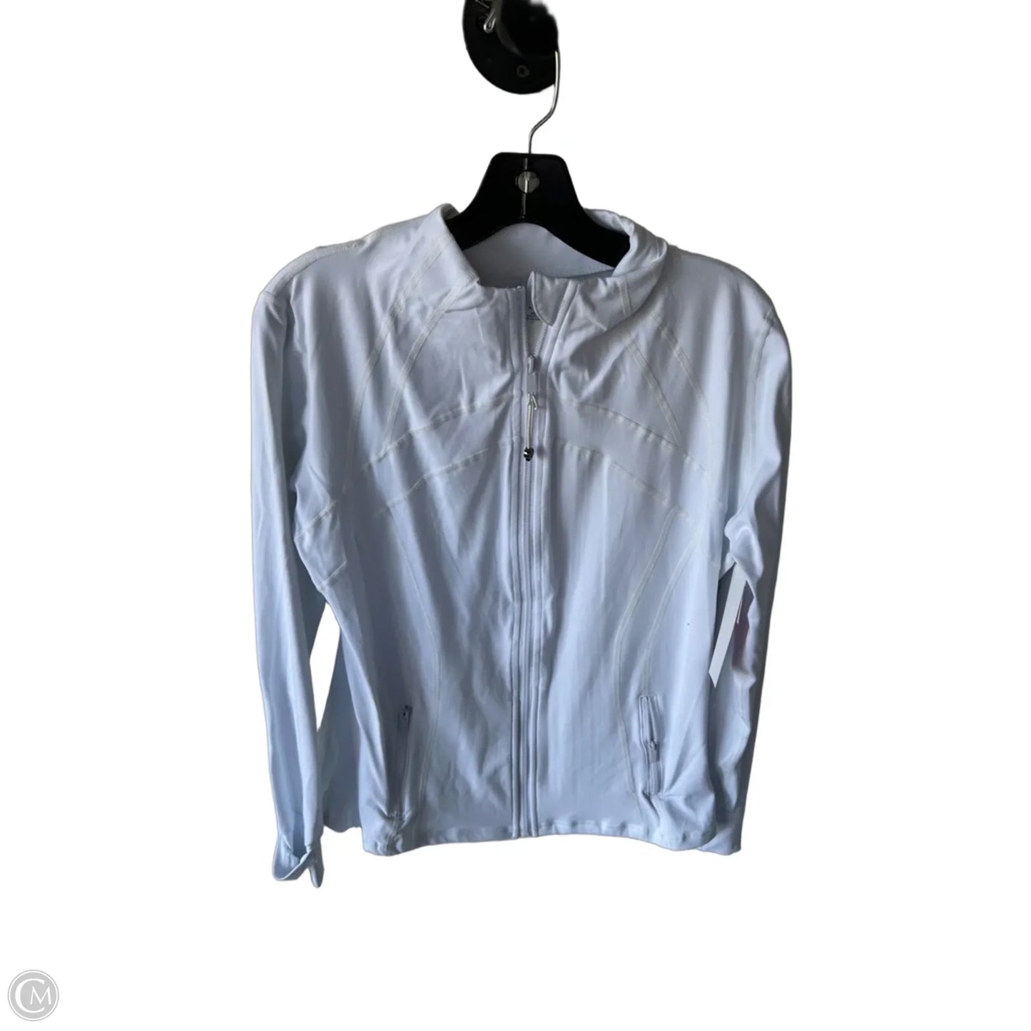 Athletic Jacket By Lululemon In White, Size: M