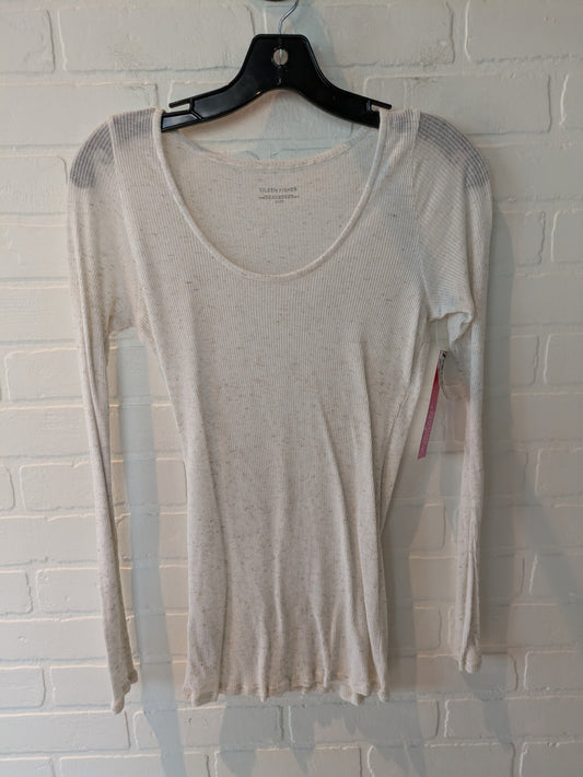 Cream Top Long Sleeve Basic Eileen Fisher, Size Xs