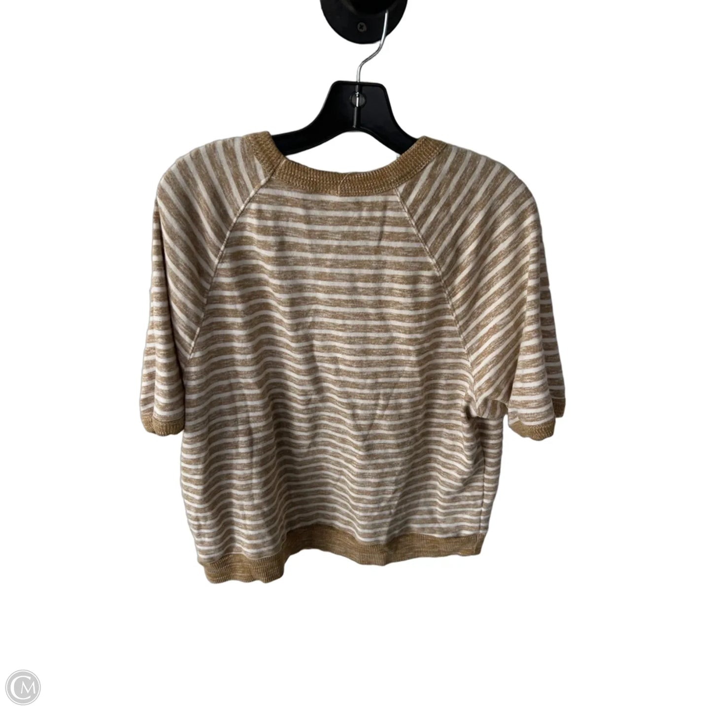 Top Short Sleeve By Universal Thread In Tan & White, Size: Xl