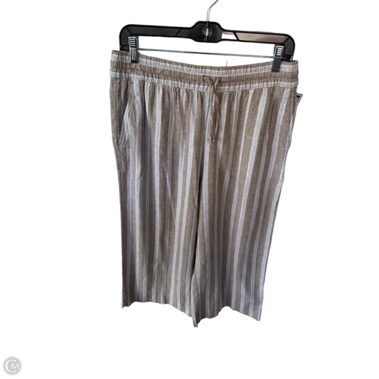 Pants Cropped By Banana Republic In Tan & White, Size: Mp