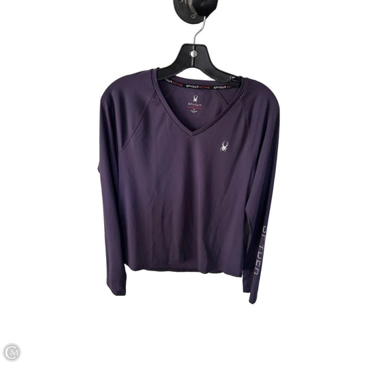 Athletic Top Long Sleeve Crewneck By Spyder In Purple, Size: M