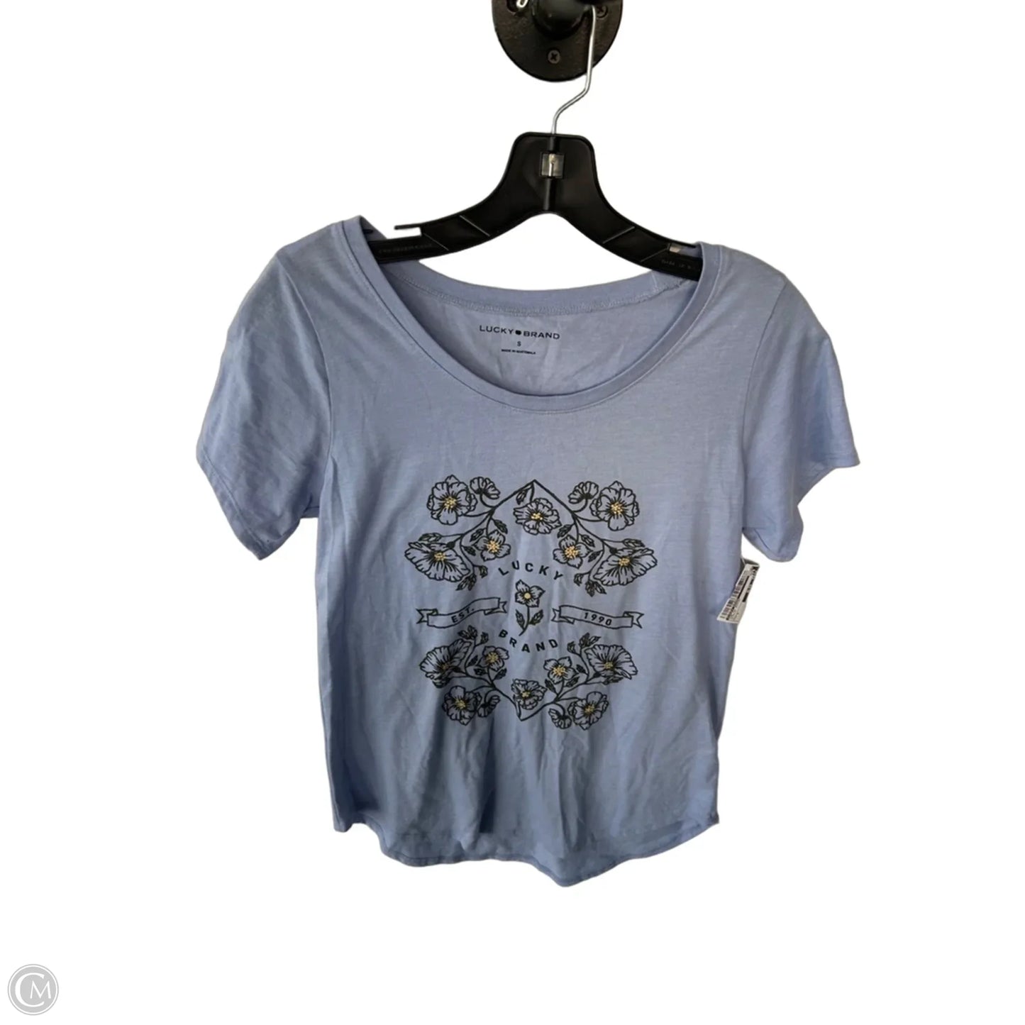 Top Short Sleeve Basic By Lucky Brand In Purple, Size: S