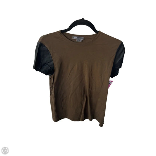 Top Short Sleeve By Vince In Black & Green, Size: S