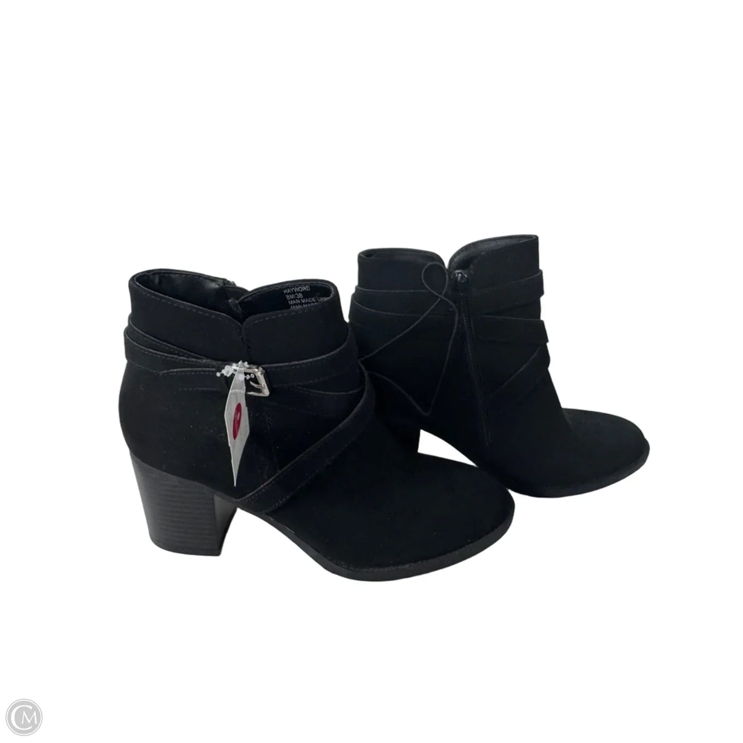Boots Ankle Heels By Me Too In Black, Size: 8