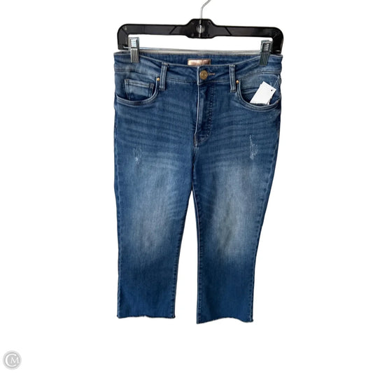 Jeans Flared By Kut In Blue Denim, Size: 4