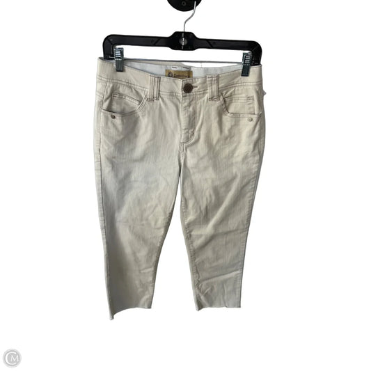 Jeans Cropped By Democracy In Cream Denim, Size: 6