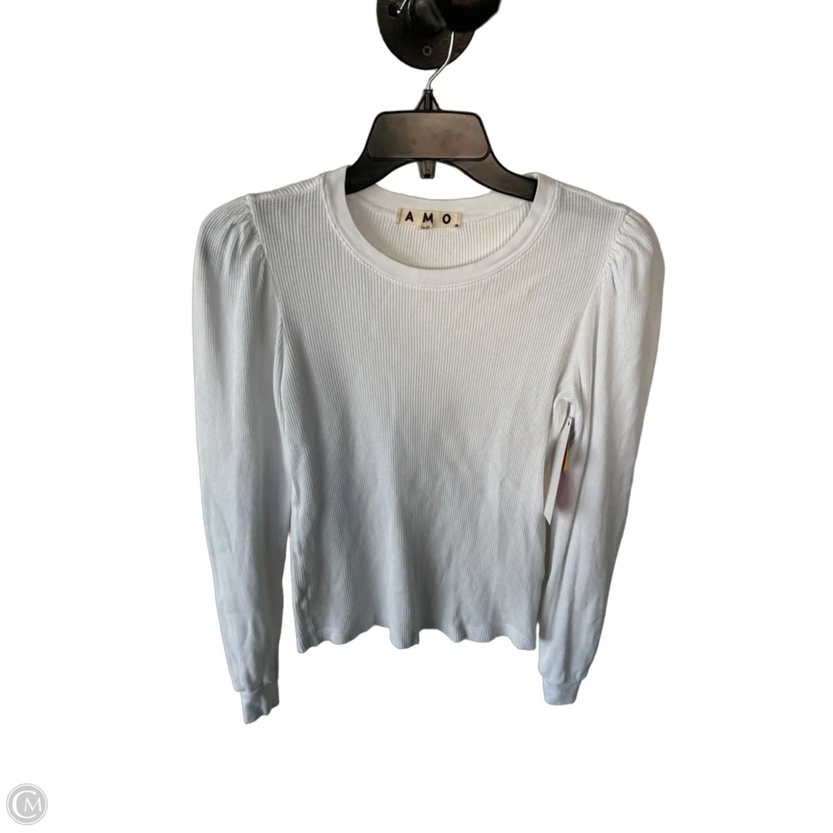 Top Long Sleeve Basic By Amo In White, Size: S