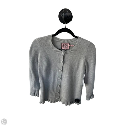 Sweater Cardigan By Juicy Couture In Grey, Size: S