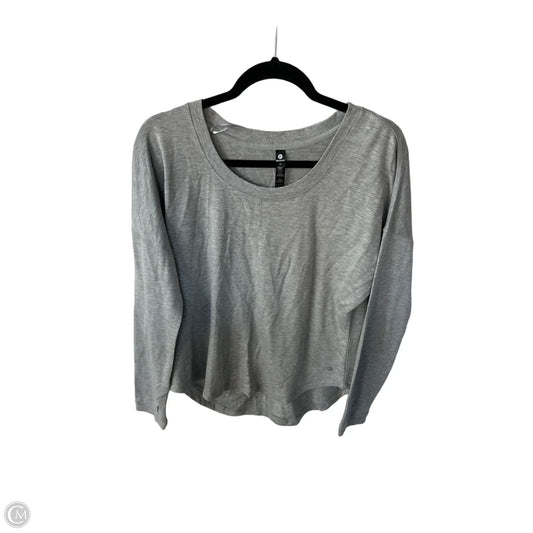 Athletic Top Long Sleeve Crewneck By 90 Degrees By Reflex In Grey, Size: M