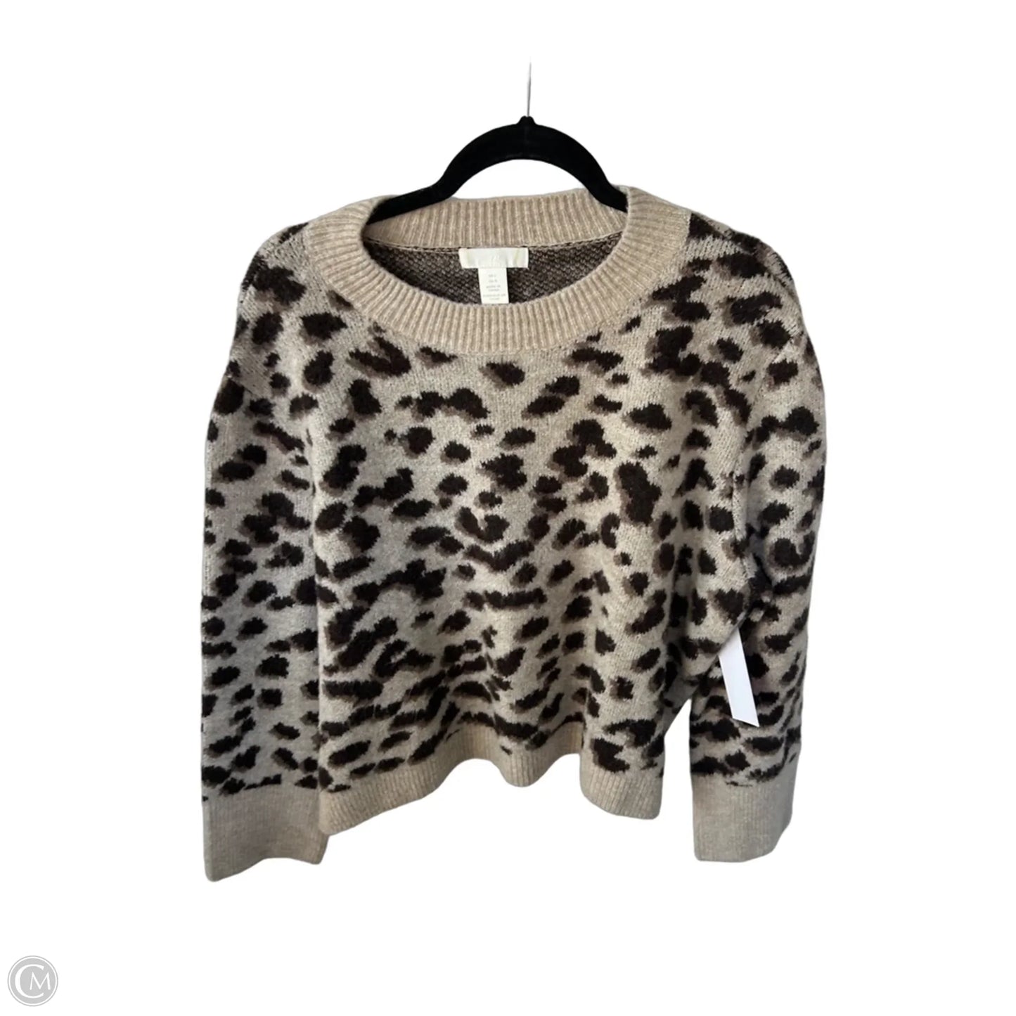 Sweater By H&m In Leopard Print, Size: L