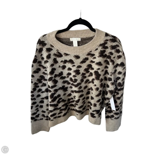 Sweater By H&m In Leopard Print, Size: L