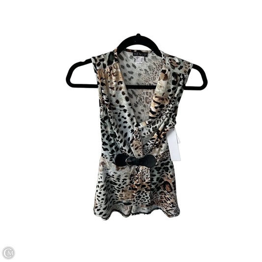 Top Sleeveless By Venus In Brown & White, Size: Xs