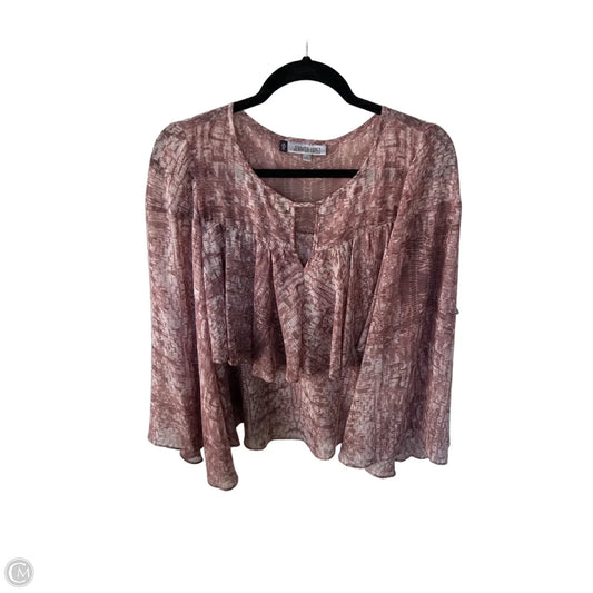 Top Long Sleeve By Jennifer Lopez In Pink, Size: S
