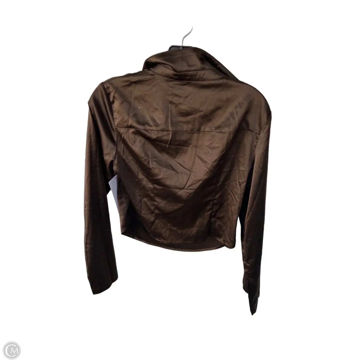 Top Long Sleeve By Commense In Brown, Size: M