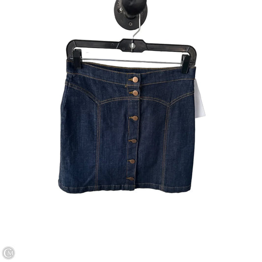 Skirt Mini & Short By H&m In Blue Denim, Size: 6