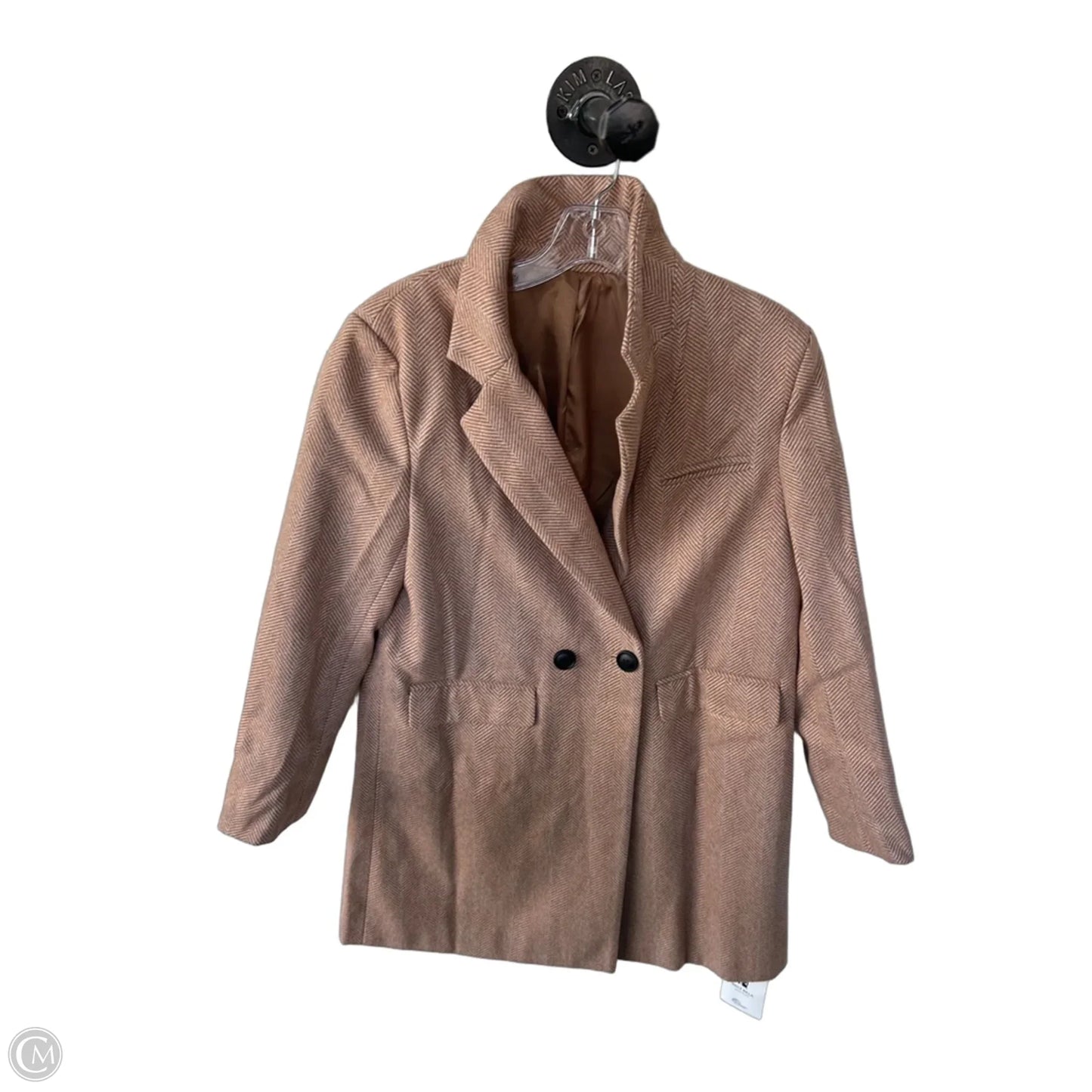 Blazer By Clothes Mentor In Tan, Size: L