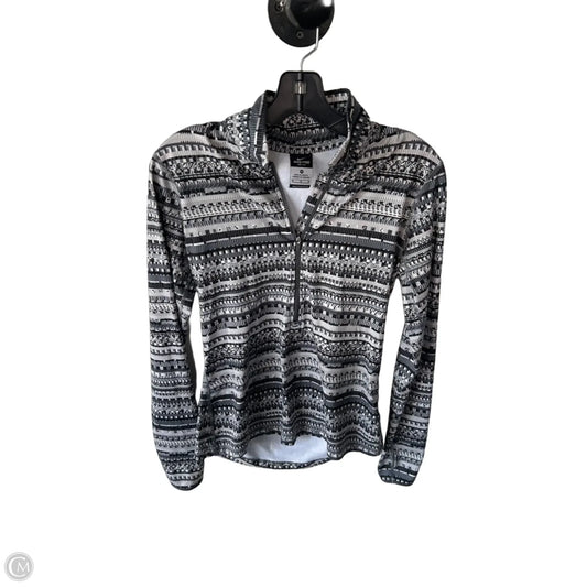 Athletic Top Long Sleeve Collar By Nike In Grey, Size: M