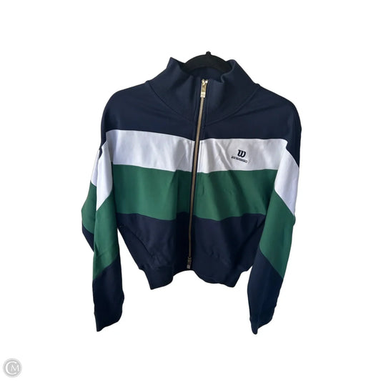 Athletic Sweatshirt Collar By Wilson In Blue & Green, Size: S