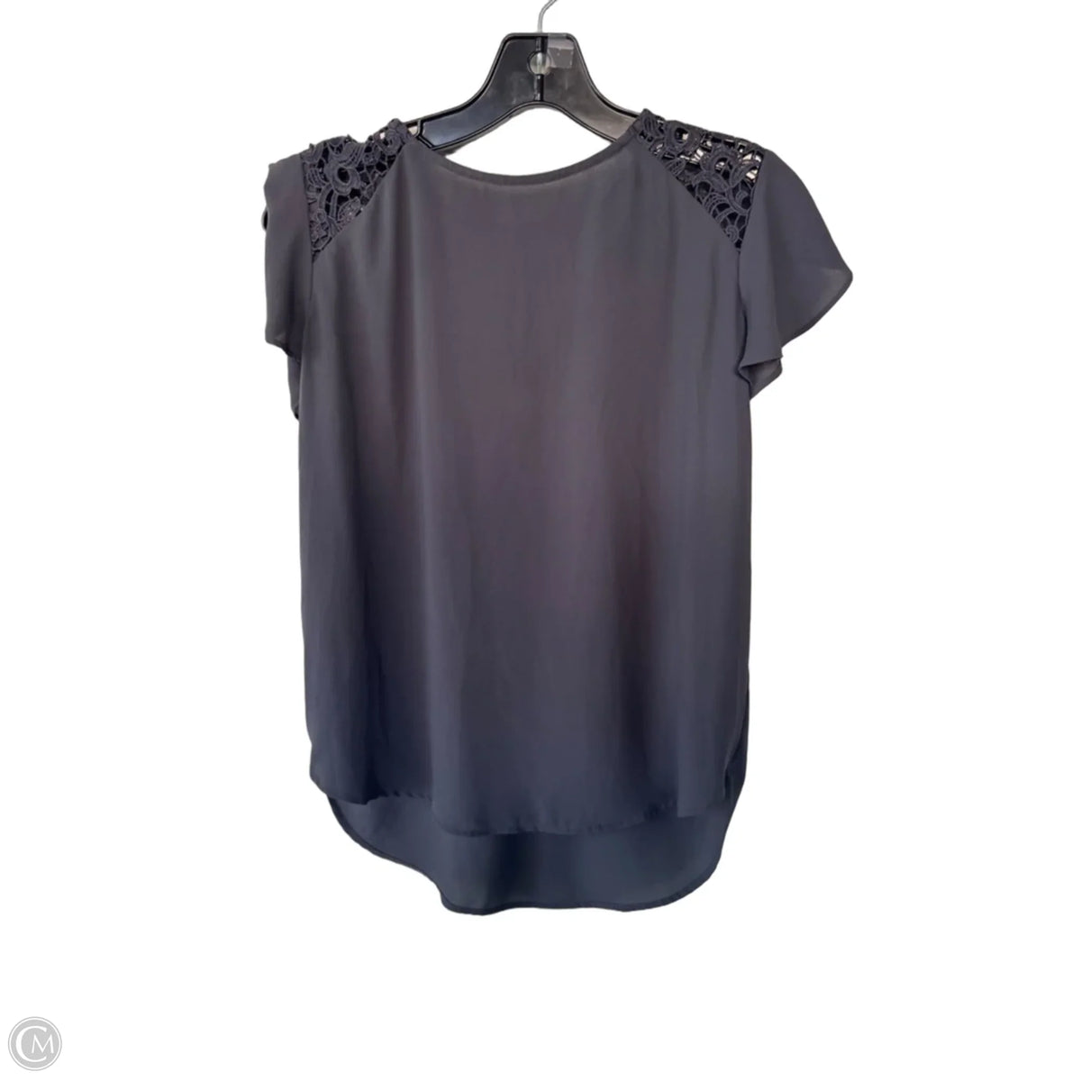Top Short Sleeve By Loft In Grey, Size: S