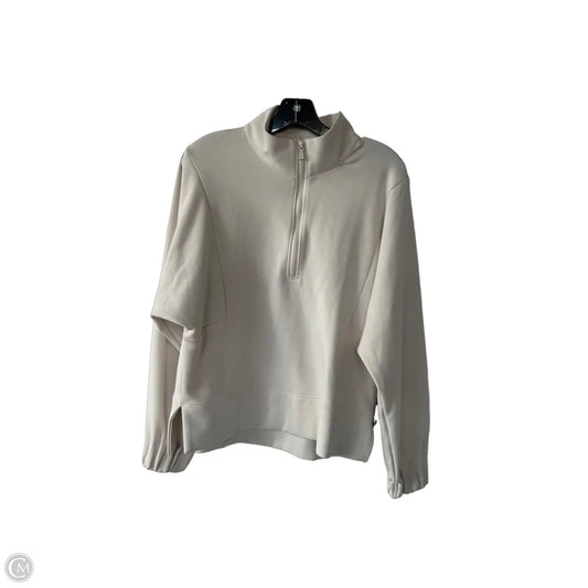 Sweatshirt Collar By Peter Millar In Cream, Size: L