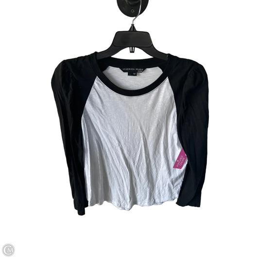 Top Long Sleeve By Veronica Beard In Black & White, Size: L