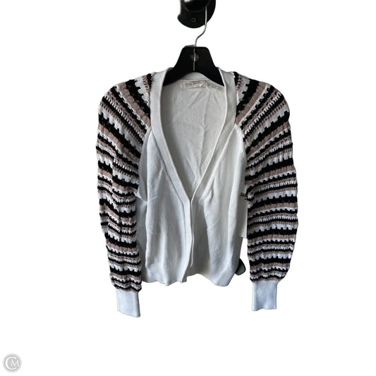 Sweater Cardigan By Ramy Brook In Tan & White, Size: M