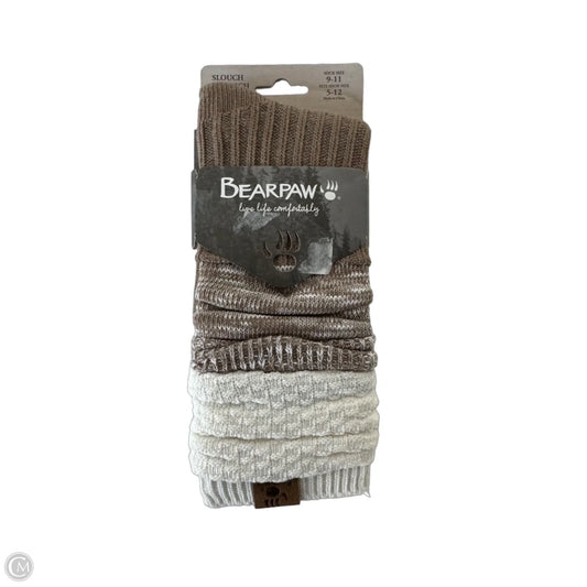 Socks By Bearpaw In Tan & White, Size: L