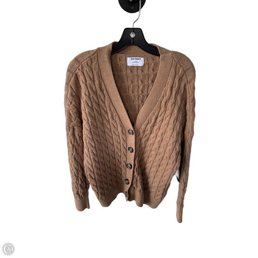 Sweater Cardigan By Old Navy In Tan, Size: Lp