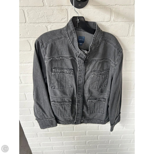 Jacket Denim By J. Jill In Grey Denim, Size: Xl